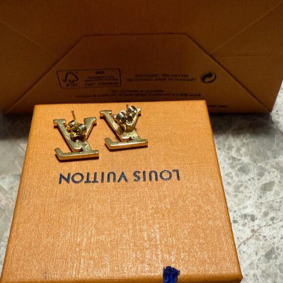LV Iconic Earrings-Preowned in PRISTINE CONDITION! - Picture 4 of 5